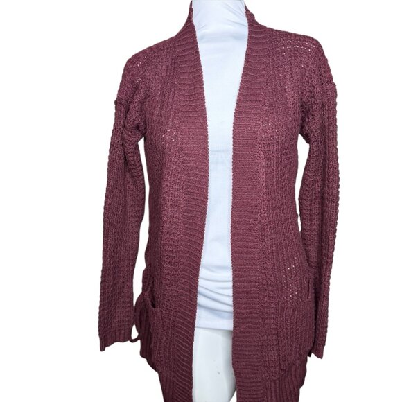 Harlow & Rose open front cardigan Medium maroon - Picture 3 of 9